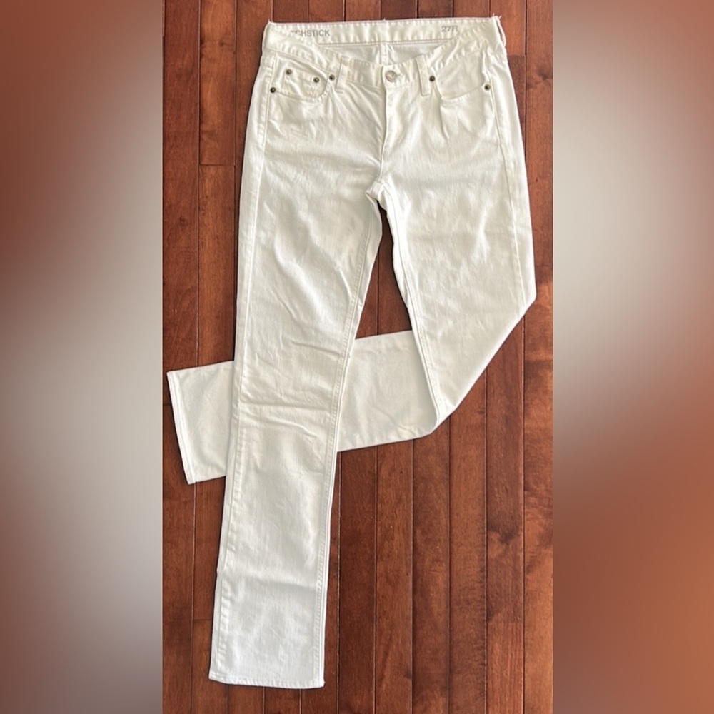 J. Crew Matchstick White Jeans Size 27R
